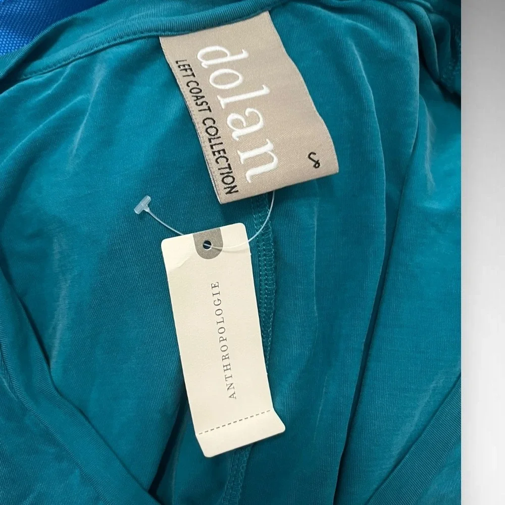 ANTHROPOLOGIE DOLAN LEFT COAST Teal Short Sleeve Shift Dress With Pockets |‎ NWT - Picture 4 of 8